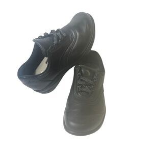 SAS Be Happy Sneaker Black Leather Women’s Sz 8 W Lace Up Low Top Comfort Casual
